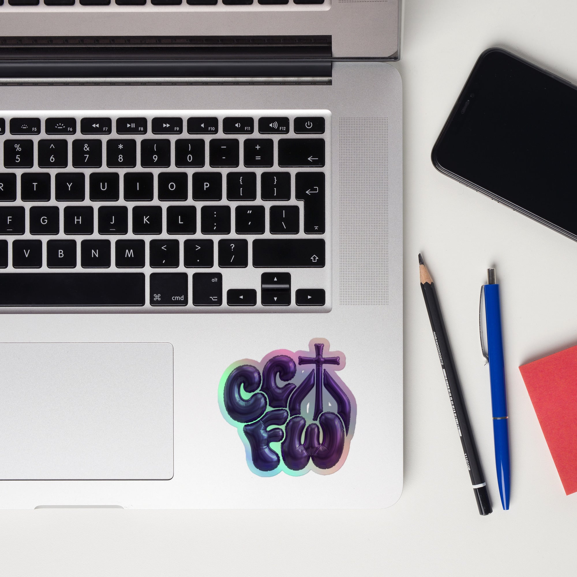 CCFW Bubble Logo Holographic Stickers
